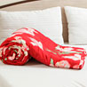Floral Print Satin Razai