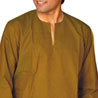 Mehandi Green Short Cotton Kurta for Men