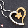 Alloy Steel Heart Pendant with CZ