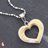 Gold Enameled Heart Pendant