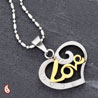 Love & Heart CZ Pendant