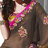 Gift Faux Georgette Designer Saree on Mothers Day 