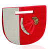 Red Velvet U Shaped Clutch
