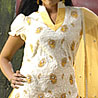 Designer Dress Material In Yellow