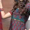 Blue Salwar Kameez with Floral Prints