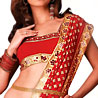 Partywear Red Saree