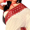 Decent Off White Saree