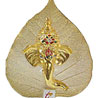 Gold Plated Ganesha on a Peepal Leaf