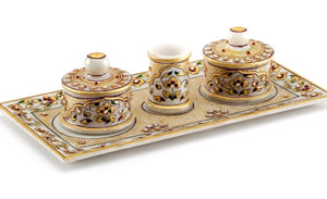 Gold Embossed Utility Tray Set