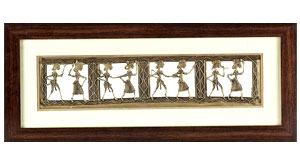 Handcrafted Tribal Metal Craft with Rosewood Frame