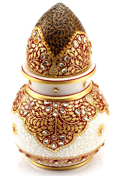 Gold Embossed Kalash with Narial