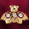 24 Kt Gold Plated Angel Bear Studded with Swarovski Crystals, 24K Gold Plated Musical Base with Dolphin Studded with Swarovski Crystals