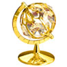 24K Gold Plated Globe Studded with Swarovski Crystals