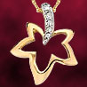 Facetz Diamond Gold Pendant, Facetz Diamond & Black Pearl Gold Earrings