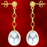 Facetz Pearl & Gold Earrings