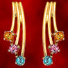 Facetz Gemstone & Gold Earrings