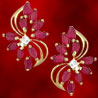 Facetz Diamond & Ruby Earrings