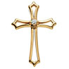 Facetz Diamond Gold Cross Pendant