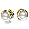 Facetz Pearl Gold Earrings