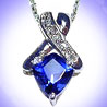 Diamond & Blue Gemstone Pendant