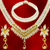Rakhi Gifts to India, Jpearls CZ 2 String Pearl Set