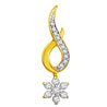 Jpearls Flower Diamond Pendent