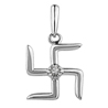 Jpearls Swastik Diamond Pendant