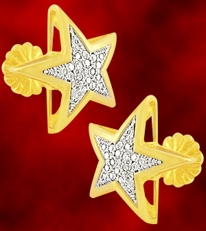 Diwali Gifts, Jagdamba Star Diamond Earrings