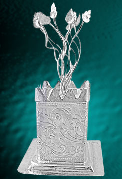 Jagdamba Silver Tulsi Plant