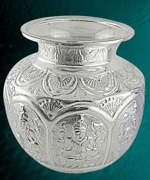Jagdamba Ashta Lakshmi Silver Kalash