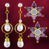 Jagdamba Combo of Two Pair Earrings