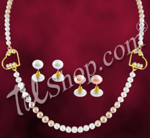 Jagdamba Combination Heart Pearl Set