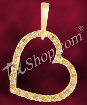 Jagdamba Sweet Heart Diamond Pendant