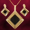 Black Pendant Set