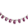 Beautiful Pearl & Drop Shaped Ruby Necklace