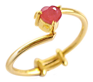 Heart Shaped Gold Ring