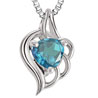 Blue Topaz Heart shape Pendant