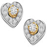 Heart Shaped Diamond Earrings
