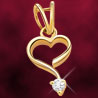 Diamond & Gold Heart Pendant