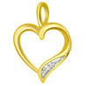 Beautiful Diamond & Gold Heart Shape Pendant
