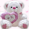 White Teddy with Pink Heart