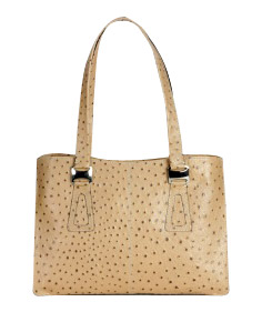 Ostrich Print Shoulder Bag