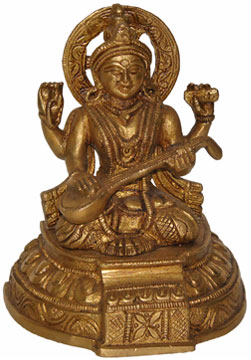 Charming Brass Saraswatiji