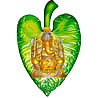 Lively Fibre Ganesha Between Leaf