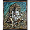 Fiber Wall Piece Having Dark Shining Color's Ganesha