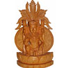 Detailed Wooden Idol of Laxmi