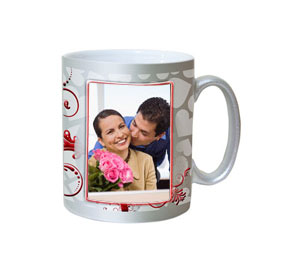 Personalized Silver Finish Mug, Personalized Silver Finish Mug