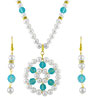 Jagdamba Crystal Flower Pendent Set