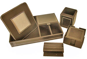 Complete Leather Desk Set