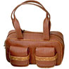 Double Pocket Crocoprint Ladies Bag
